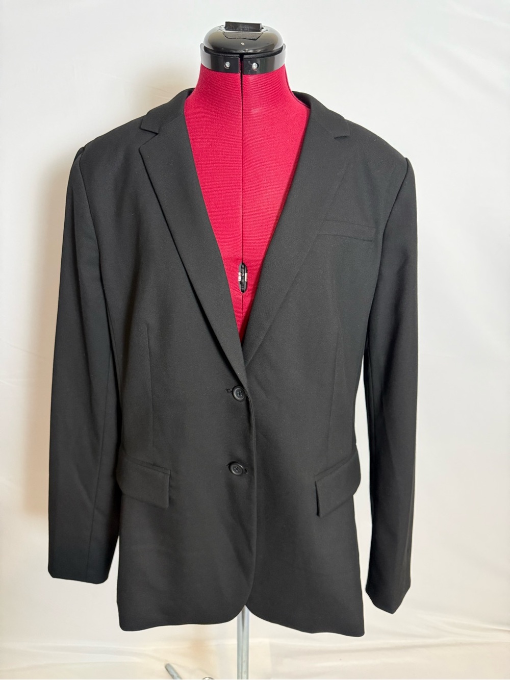 Banana Republic Blazer Women's Size 14 Black Two-Button Long Sleeve